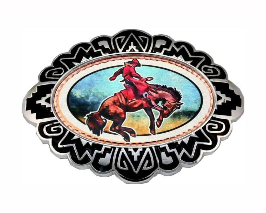 Calf Roping Rodeo Belt Buckle, Men's Trendy Cowboy Belt Buckles