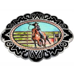 Wholesale Western Belt Buckles Offered in Calf Roping Design