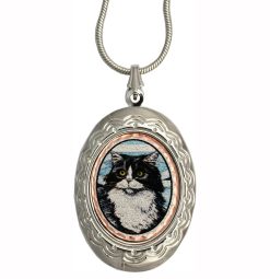 Black & White Cat Jewelry Locket