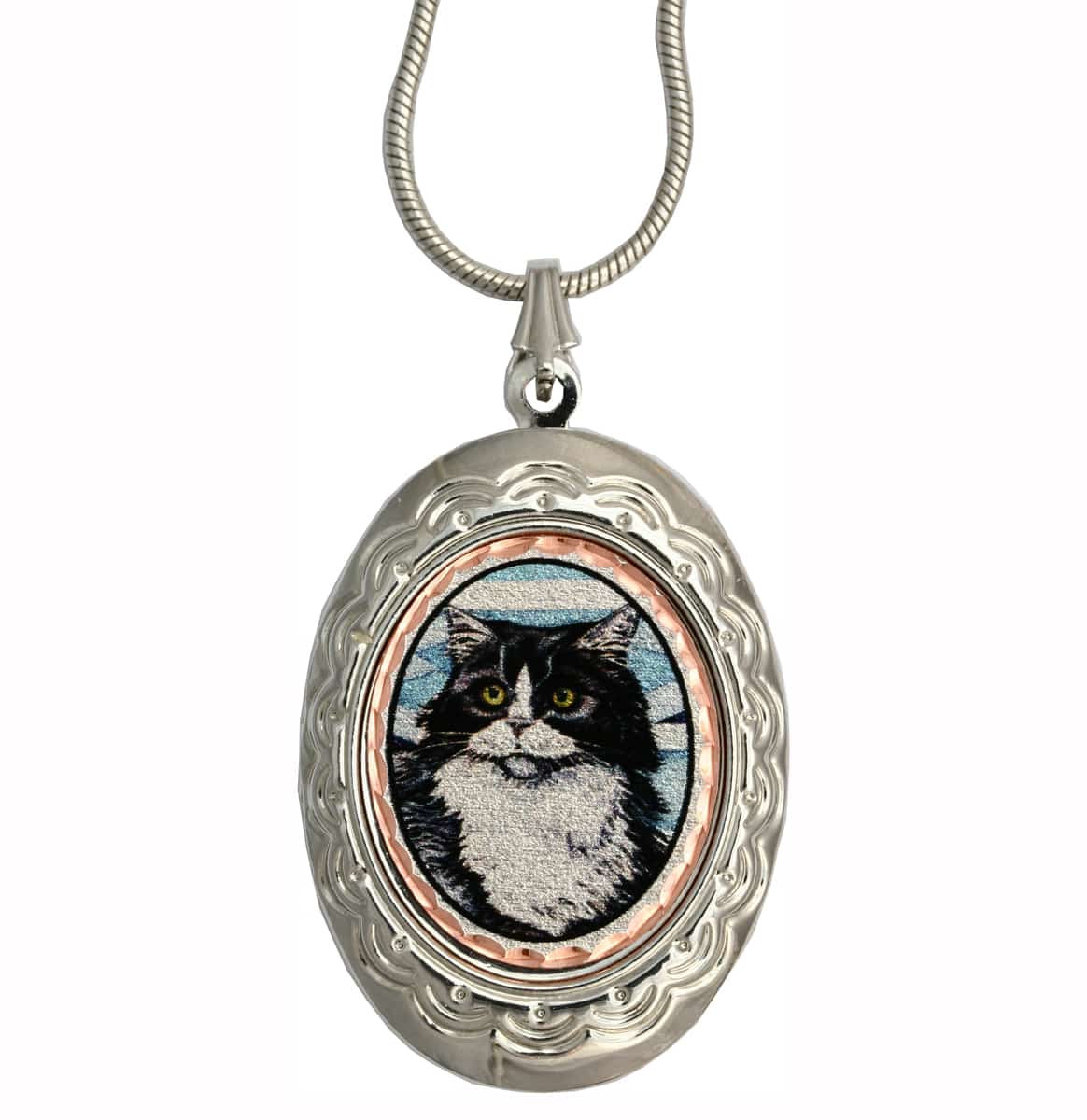 Black & White Cat Jewelry Locket Black & White Cat Jewelry Locket