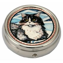 Pill Boxes Embellished with Cute Cat Artwork by Lynn Bean