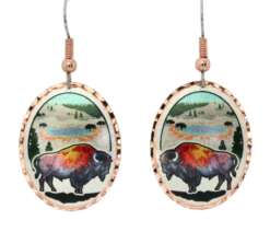 Colorful Buffalo Earrings