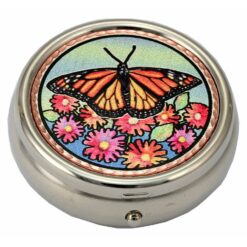 Monarch Butterfly Copper Artwork Decorated Pill Holders