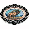 Colorful Elk Belt Buckles Featured in Western Style