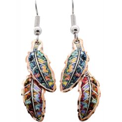 Double Dangle Feather Earrings