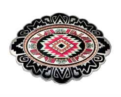 Colorful Native American Cowboy Belt Buckles