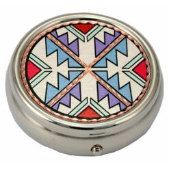 Pill Holders with Copper Native American design Insets
