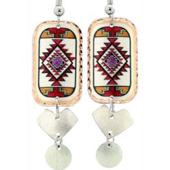 Rectangular Native American Dangle Earrings