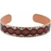 Unique Cuff Copper Bracelet Handmade in Colorful Native Artwork