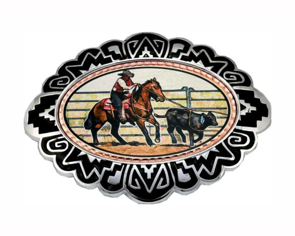 Cow Roping Belt Buckles for Cowboys