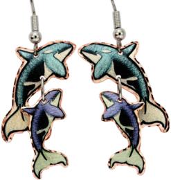 Cut Out Whales Earrings