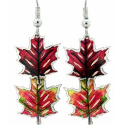 Double Drop Maple Leaves Earrings