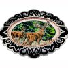 Western Belt Buckles Colorful Deer Design