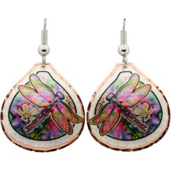 Outgoing Color Splash Dragonfly Earrings
