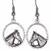 Fashion Jewelry Earrings, Silver Plated Cast Horse Head Earrings