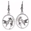Silver Plated Cast Hummingbird Earrings