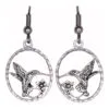 Silver Plated Cast Native Hummingbird Earrings