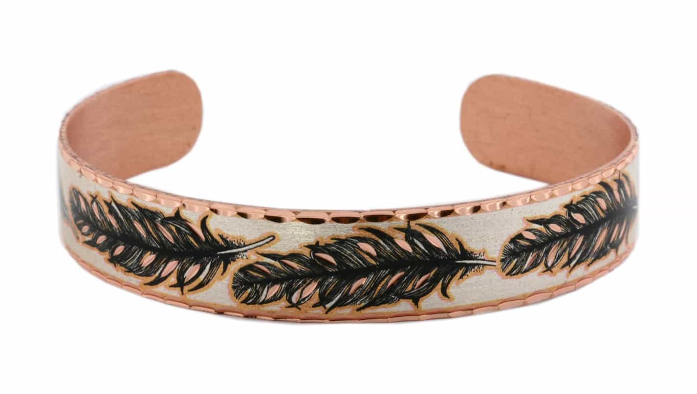Feather Bracelets Handmade from Copper Feather Bracelets Handmade from Copper