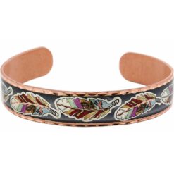 Unique Cuff Bracelet Handcrafted in Colorful Feather Design