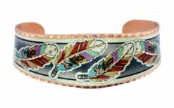 Handmade Bracelets with Colorful Feather Design