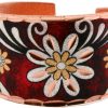 Flower Rings with Dark Red Background