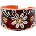 Burgundy Flower Ring