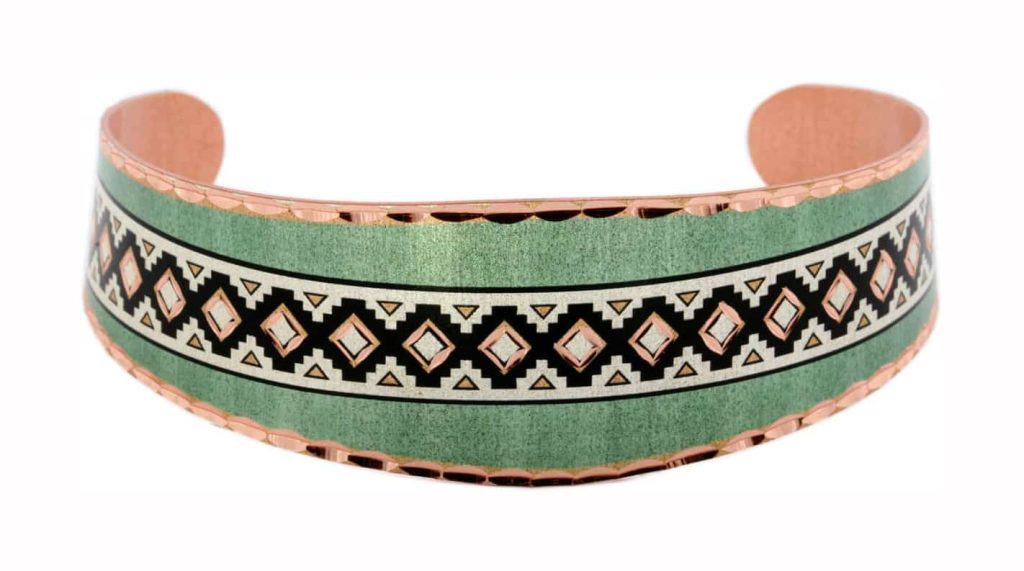 Green Patina Handmade Copper Bracelets