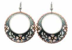 Circle Flower Unique Earrings