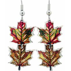 Autumn Colors Maple Leaves Earrings