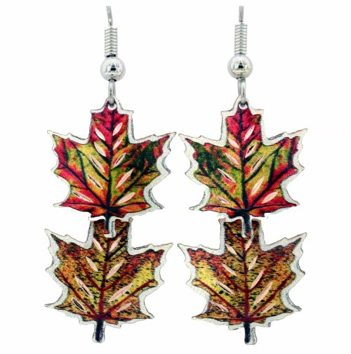 Colorful Maple Leaves Dangle Earrings