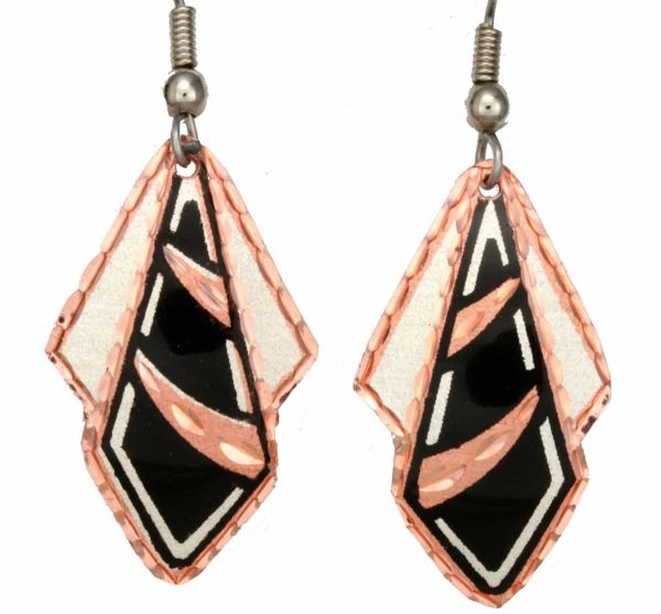Handmade Copper Art Deco Earrings