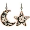Moon & Star Flower Earrings