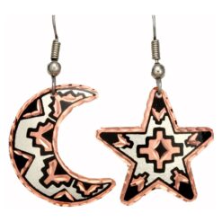Southwest Native Moon and Star Earrings