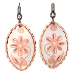 Silver Plated Copper Flower Earrings