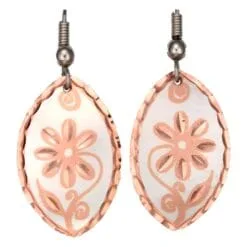 Silver Plated Copper Flower Earrings