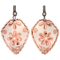 Silver Plated Copper Flower Earrings