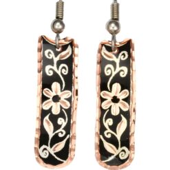 Rectangular Flower Earrings