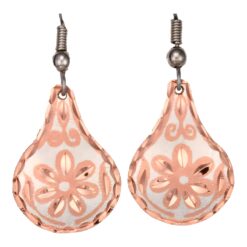 Silver Plated Copper Flower Earrings