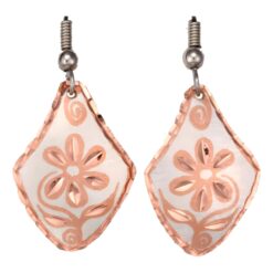 Silver Plated Copper Flower Earrings