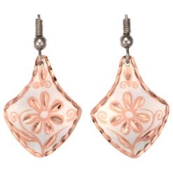 Copper & Silver Flower Earrings