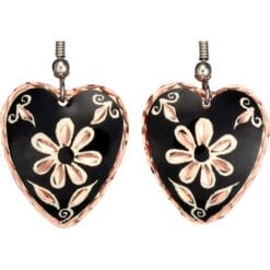Heart Jewelry, Flower Earrings