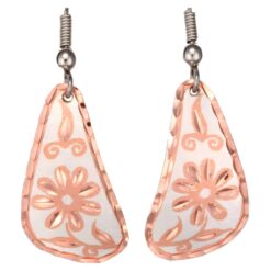 Silver Plated Copper Flower Earrings