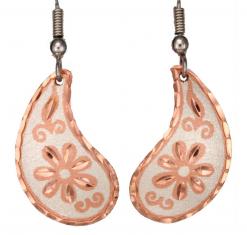 Wholesale Silver Plated Copper Flower Earrings