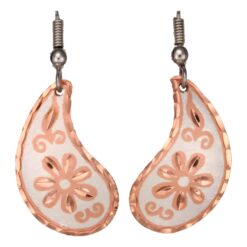 Silver & Copper Flower Earrings