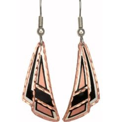 Attractive Art Deco Copper Earrings