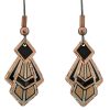 Handmade Abstract Copper Earrings