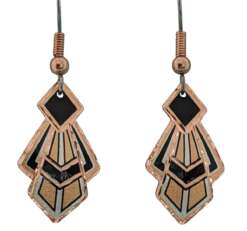 Handmade Abstract Copper Earrings