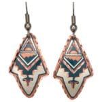 Teal Blue Southwest Native Earrings