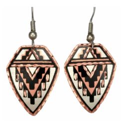 Black Patina and Copper Native Earrings