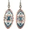 Denim Blue Native Star Copper Earrings